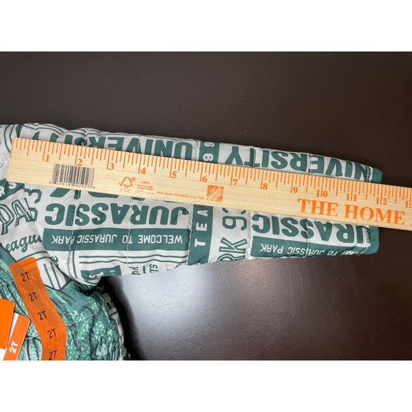 Jurassic Park Reversible Winter Jacket Green Toddler Size 2 Dinosaur - Picture 13 of 13